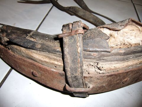 weitere Bruchlinie im Holz am rechten Hornriemen