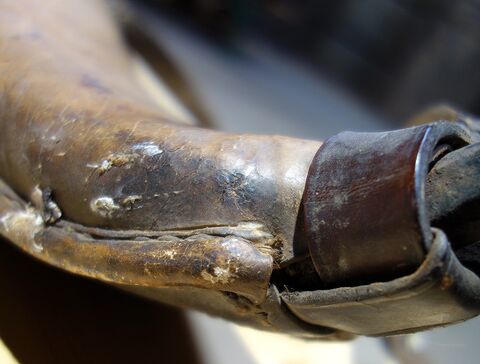 Befestigung des Hornriemens (Strupfenseite)