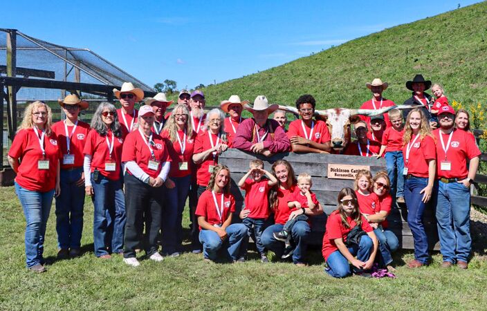 Family, ranch hands, and tour staff were there to make it a great day.