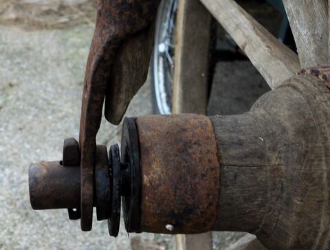 Anbringung der Lirchse/Stemmleiste/Lünzstake auf der Achse