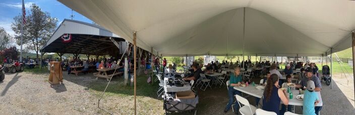 This year an extra tent was added for the larger crowd.