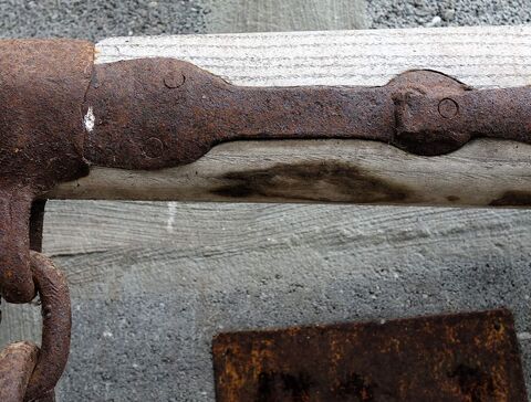 Eisenarmierung am Wagscheitarm zum Original-Ortscheit
