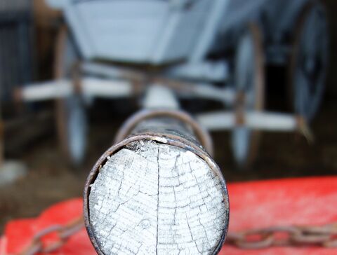 Deichselspitze von vorn - ohne Deichselbrille