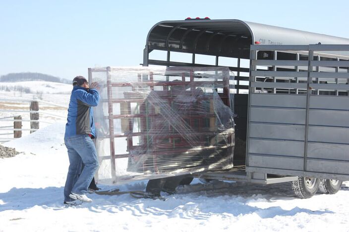 It can be handled with or without a mechanical lift and fits in a small trailer or any pickup. To purchase call 740 758 5050 at Barnesville, Ohio for pick up or Bry's can be shipped anywhere to a business location in the USA.