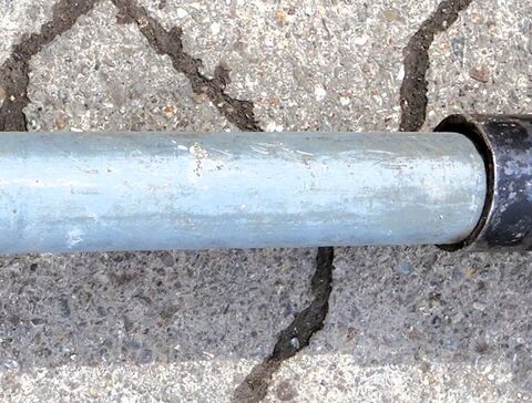 ausziehbare Metalldeichsel, Deichselspitze von oben
