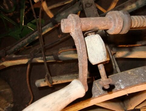 Handkurbel der Bremse