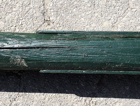 Deichselfuß mit Eisenbeschlägen (29cm)